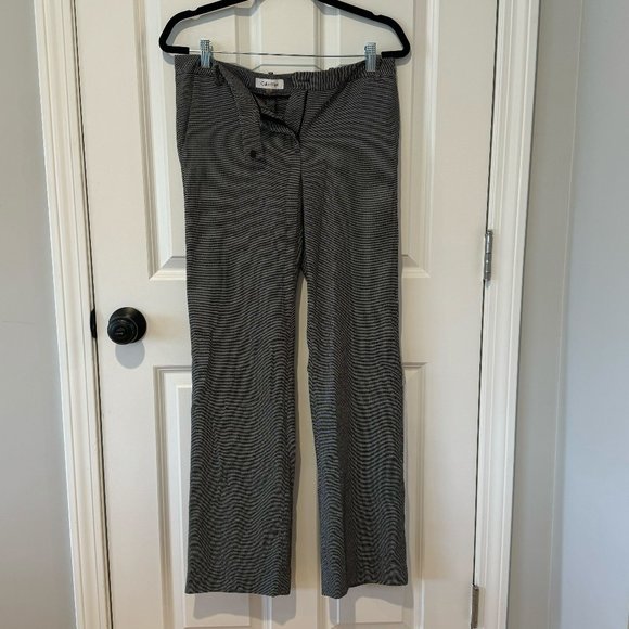 Calvin Klein Black Dotted Slack‎ Pants - Size 4 - Picture 1 of 7
